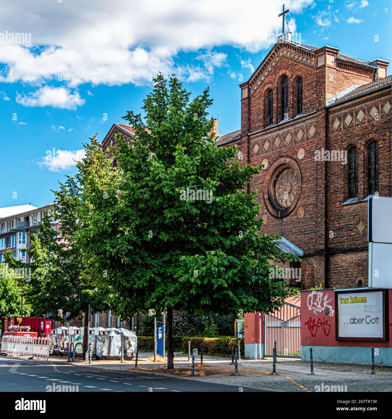 Chiesa evangelica luterana, Annenstraße 52-53, Mitte. Berlino costruito i1855-1857, architetto Hermann Blankenstein Foto Stock