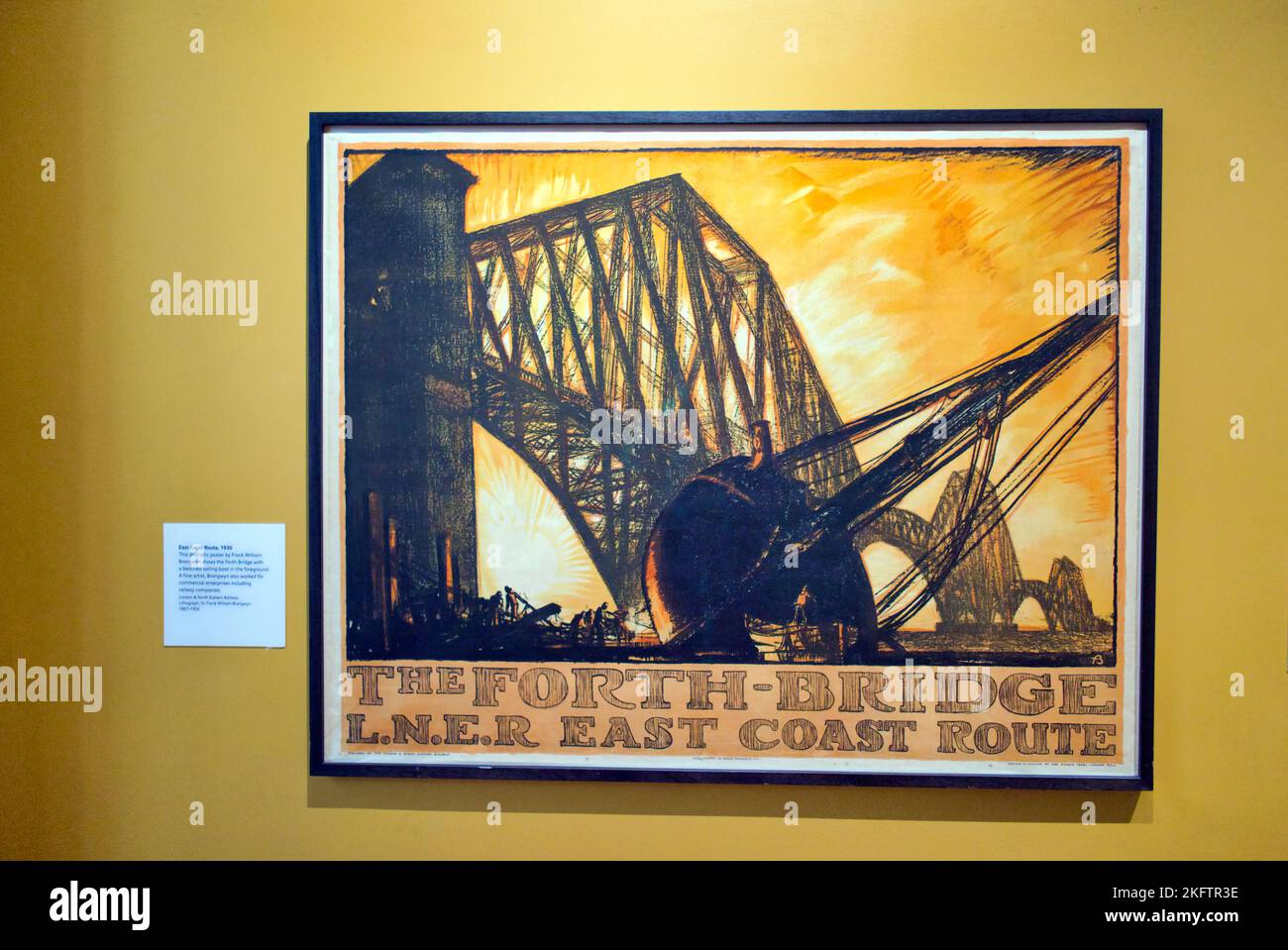 Poster ferroviari vintage del Forth Rail Bridge National Museum of Scotland, Chambers St, Edinburgh EH1 1JF Foto Stock