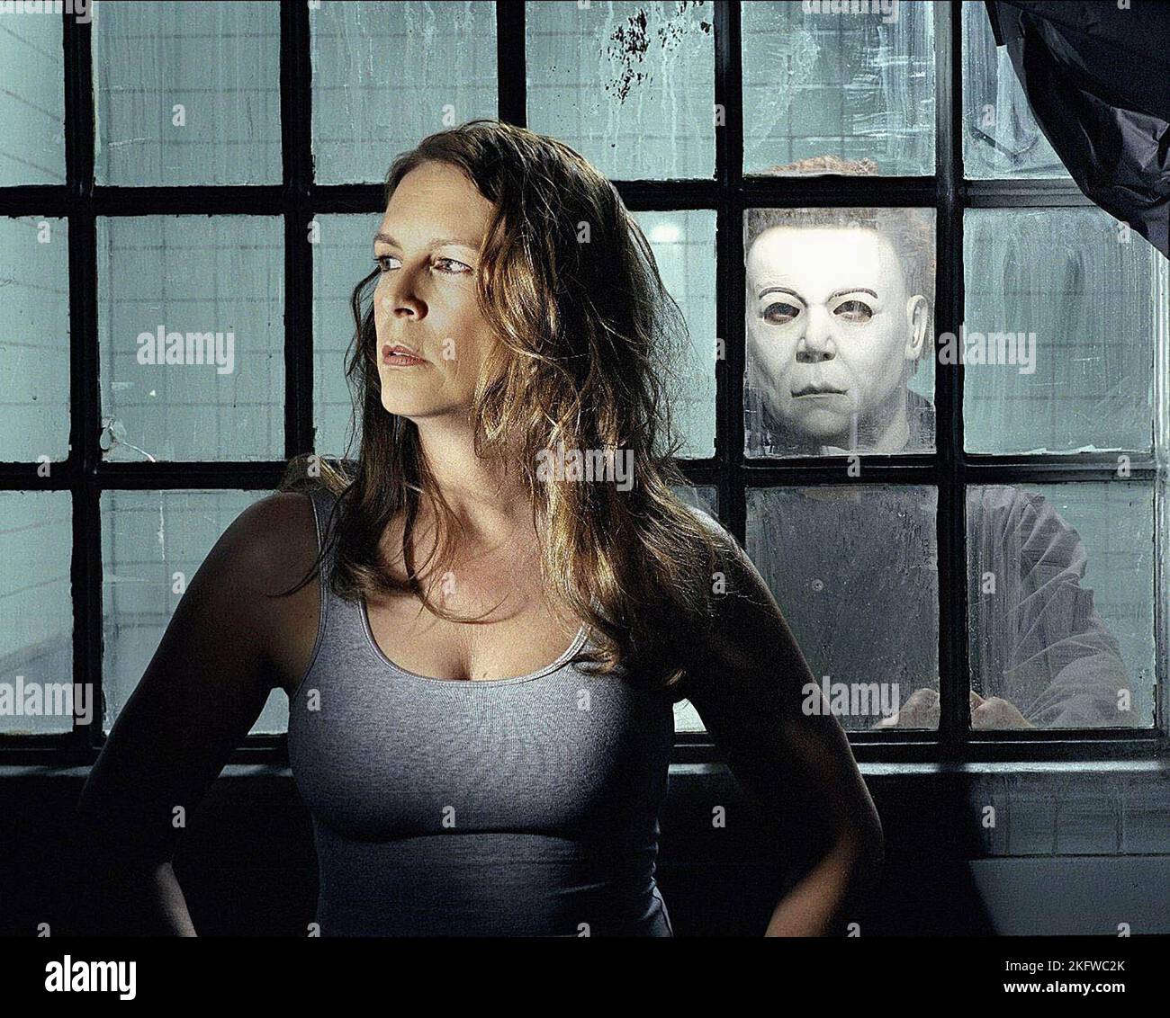 JAMIE LEE CURTIS, BRAD LOREE, Halloween: Risurrezione, 2002 Foto Stock