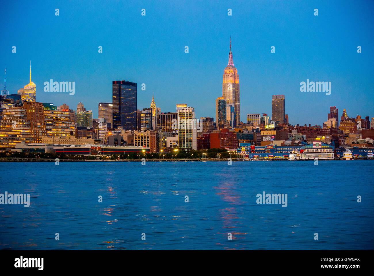 New York City, NY, Stati Uniti, paesaggio urbano, Vista, Edifici di Manhattan, Empire state Building, Foto Stock