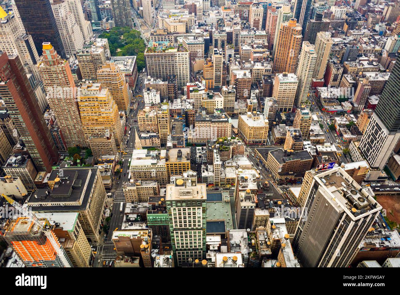 New York City, NY, USA, vista aerea, edifici di Manhattan, Dall'Empire state Building, ad alta angolazione Foto Stock