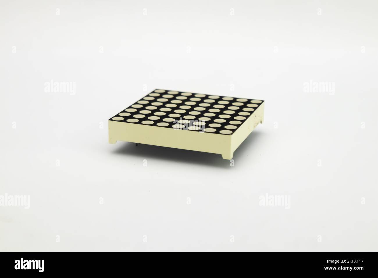 Un modulo LED a matrice di punti. Questa porta viene utilizzata dagli appassionati di elettronica per i materiali fai-da-te. Foto Stock