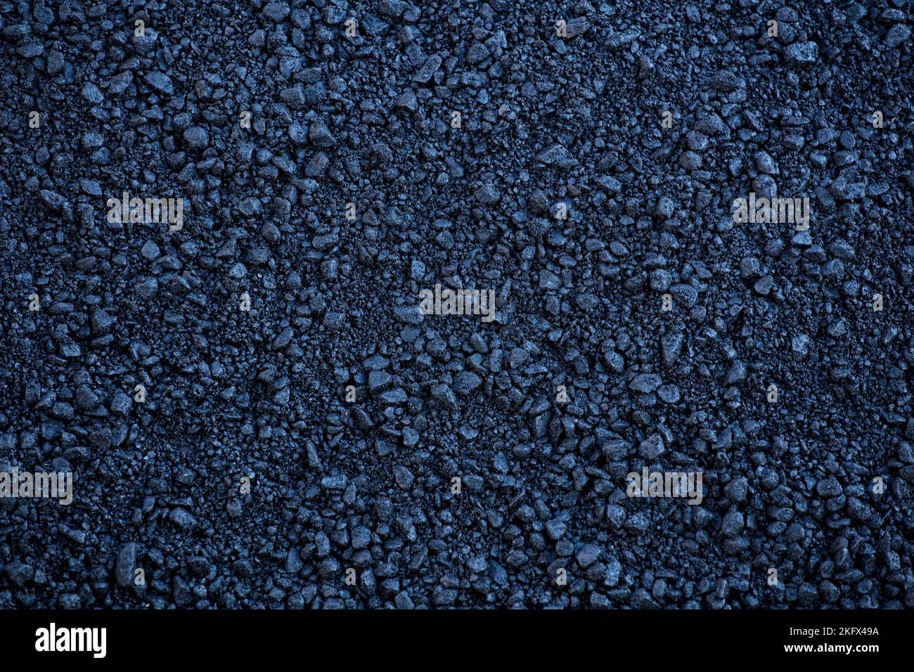 asfalto fresco consistenza colore nero bluastro Foto Stock