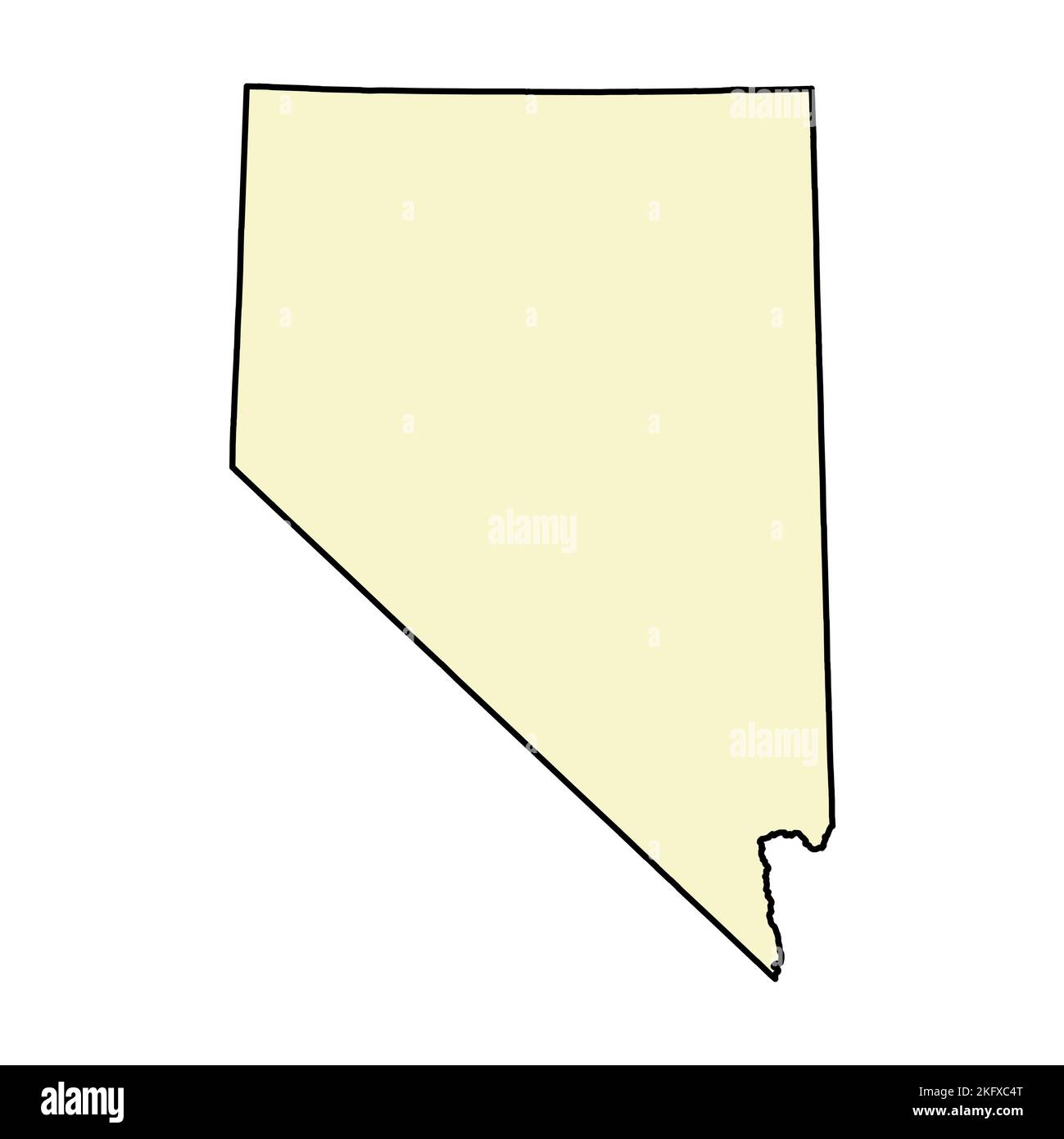 Forma della mappa del Nevada, stati uniti d'america. Illustrazione vettoriale simbolo icona concetto piatto . Illustrazione Vettoriale