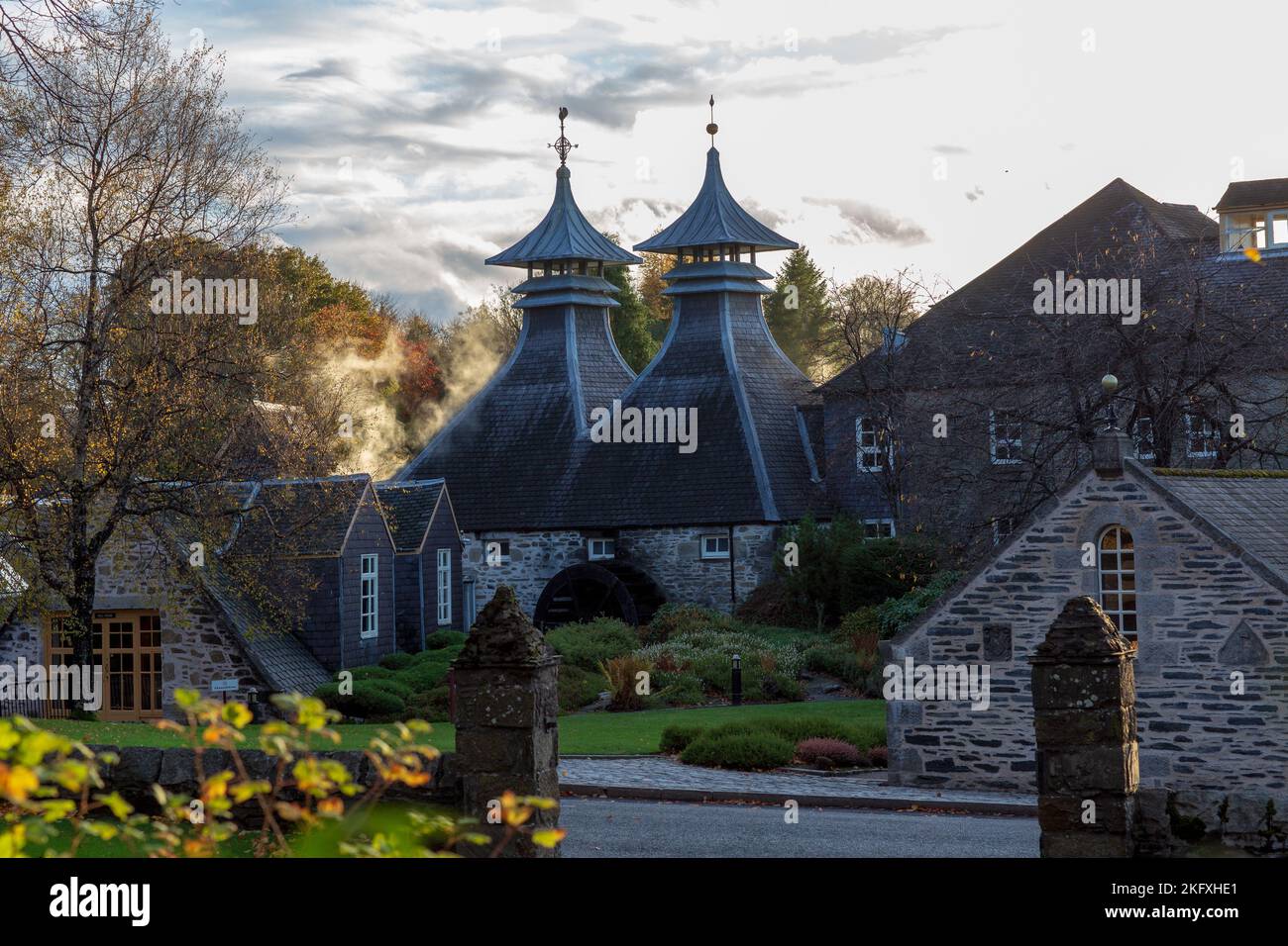 Strathisla Distillery a Keith, la più antica opera continuamente in distilleria in Scozia, Aberdeenshire, Scozia Foto Stock