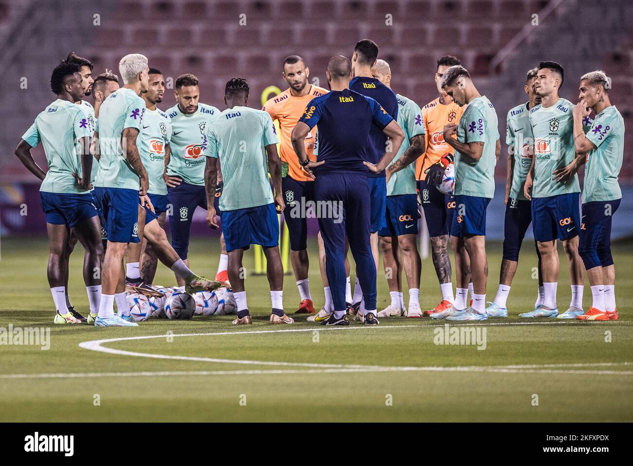 Qatar - 11/20/2022 - COPPA DEL MONDO 2022, ALLENAMENTO DI SQUADRA BRASILIANA - allenamento di squadra nazionale brasiliana allo stadio Grand Hamad. Foto: Pedro Martins/AGIF/Sipa USA Foto Stock