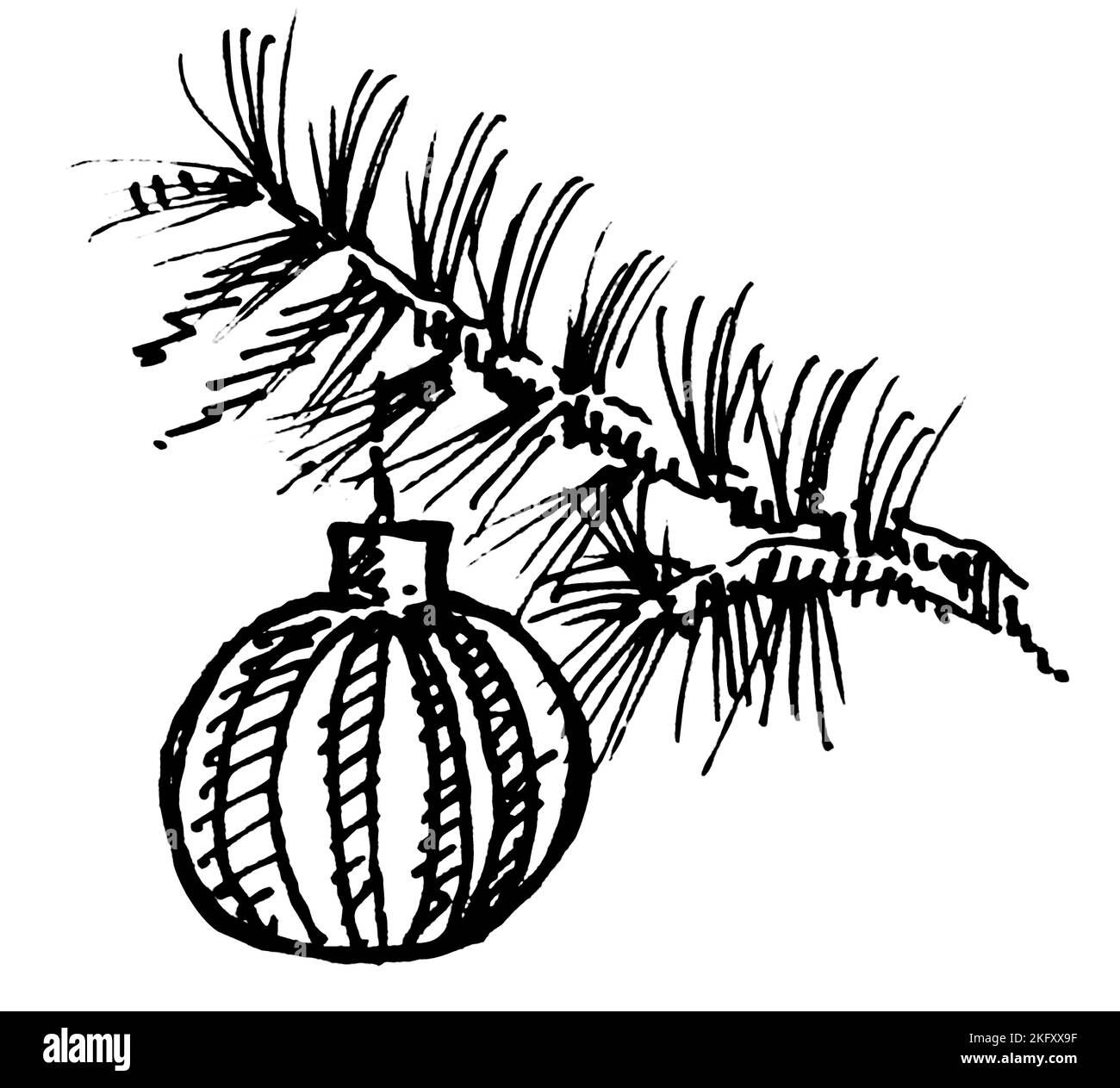 Icona Holly disegnata a mano libera Illustrazione Vettoriale