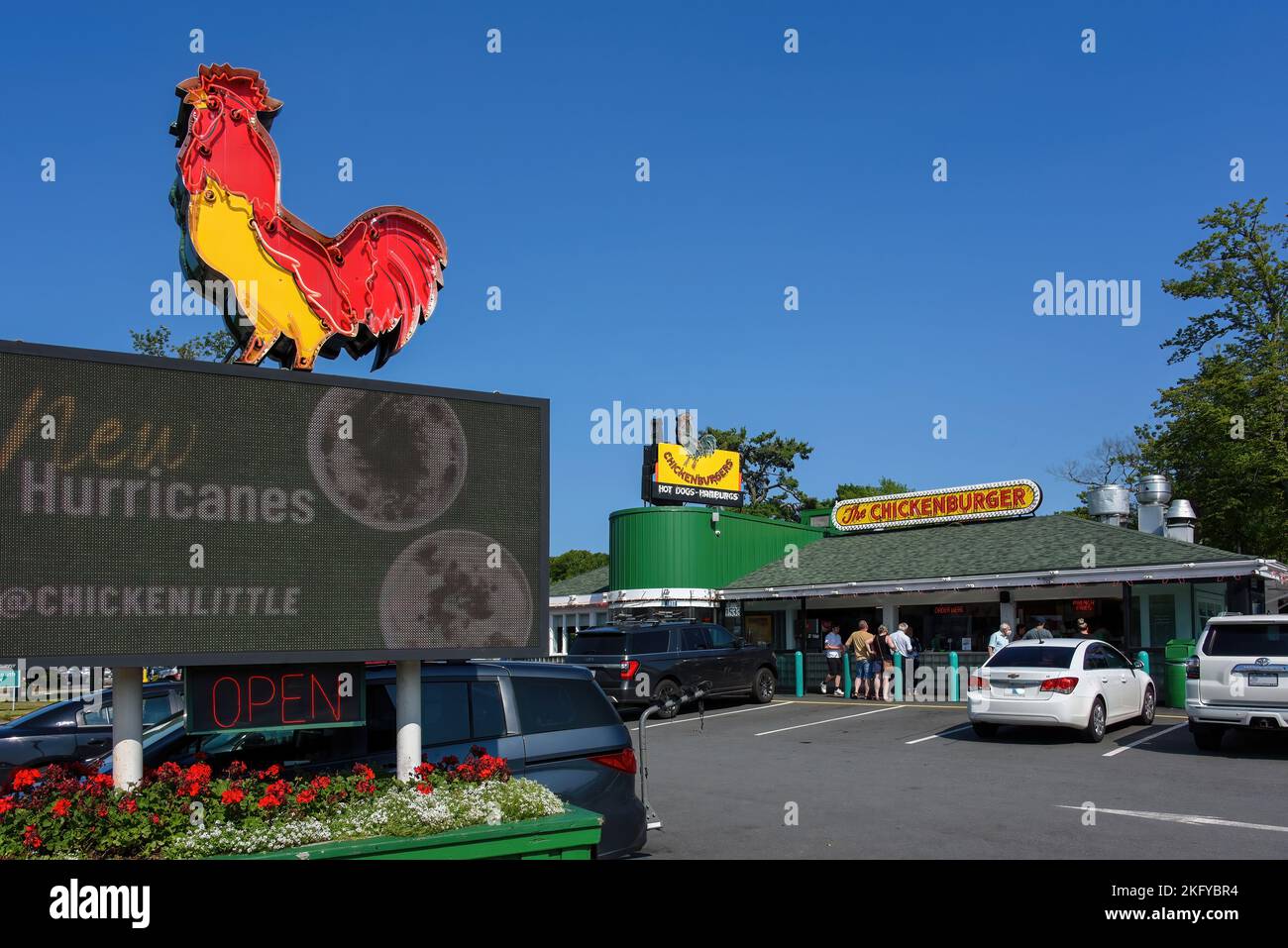Bedford, Canada - 31 luglio 2022: Il Chickenburger ha aperto in 1940 ed è reputato essere il più vecchio ristorante drive-in in in Canada. Si trova a Bedf Foto Stock