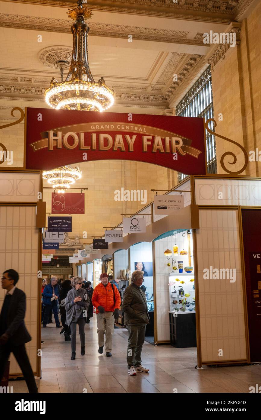 La fiera del Grand Central Terminal è un evento annuale che comprende molti artigiani, 2022, New York City, USA Foto Stock