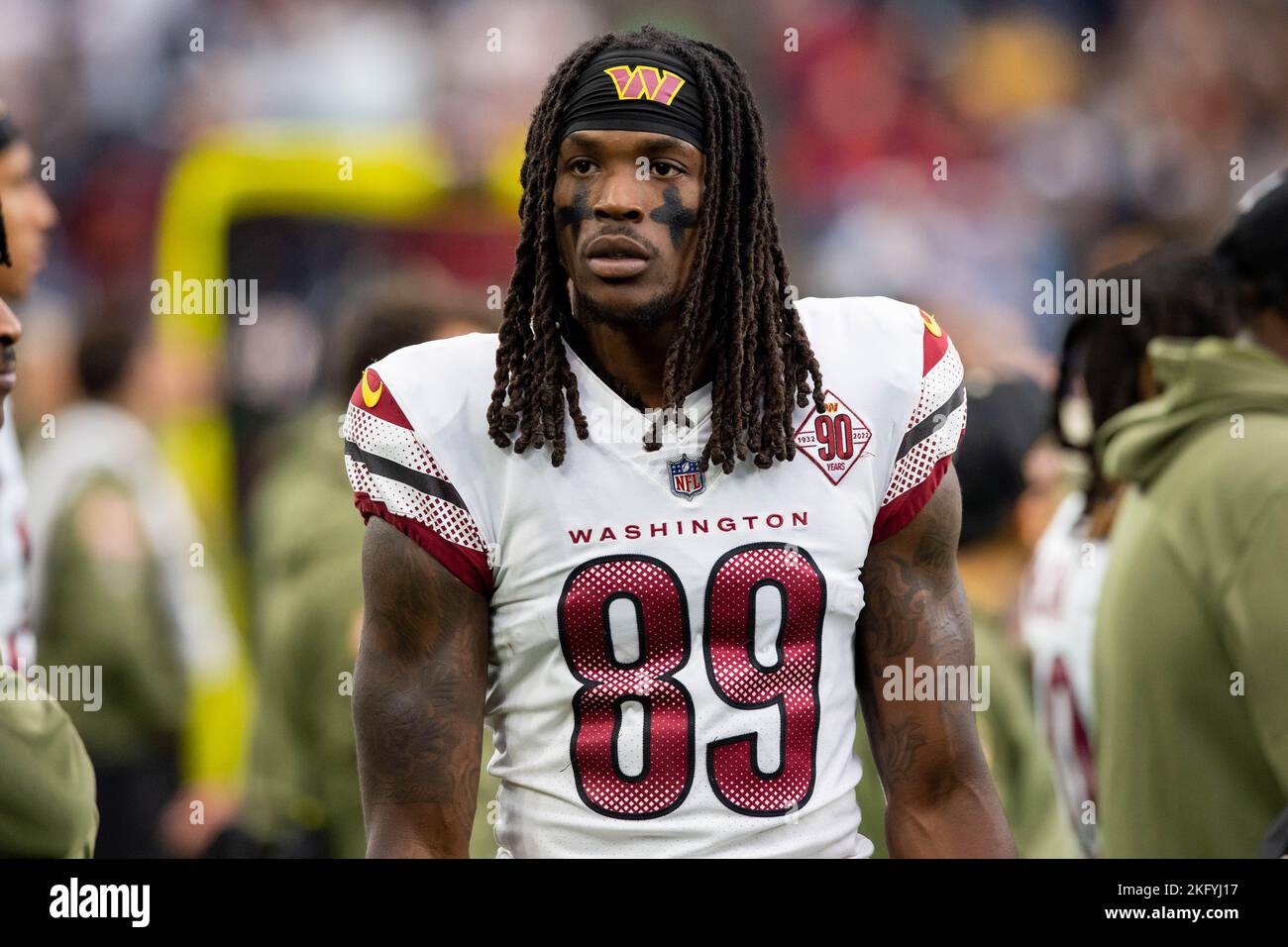 Houston, Texas, Stati Uniti. 20th Nov 2022. Washington Commanders Wide Receiver Cam Sims (89) durante una partita tra i Washington Commanders e gli Houston Texans a Houston, Texas. Trask Smith/CSM/Alamy Live News Foto Stock