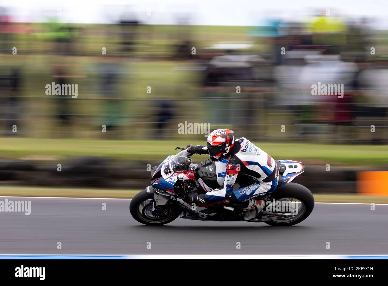 Phillip Island, Australia, 20 novembre 2022. Loris Baz di Francia sulla Bmw Bonovo MGM Racing durante il Campionato Mondiale Superbike FIM 2022 al Phillip Island Circuit il 20 novembre 2022 a Phillip Island, Australia. Credit: Dave Hewison/Speed Media/Alamy Live News Foto Stock