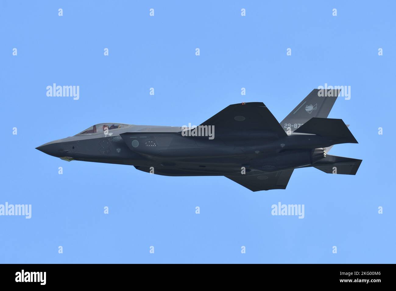 Prefettura di Aomori, Giappone - 11 settembre 2022: Japan Air Self-Defense Force Lockheed Martin F-35A Lightning II furtiva multirolo combattente. Foto Stock