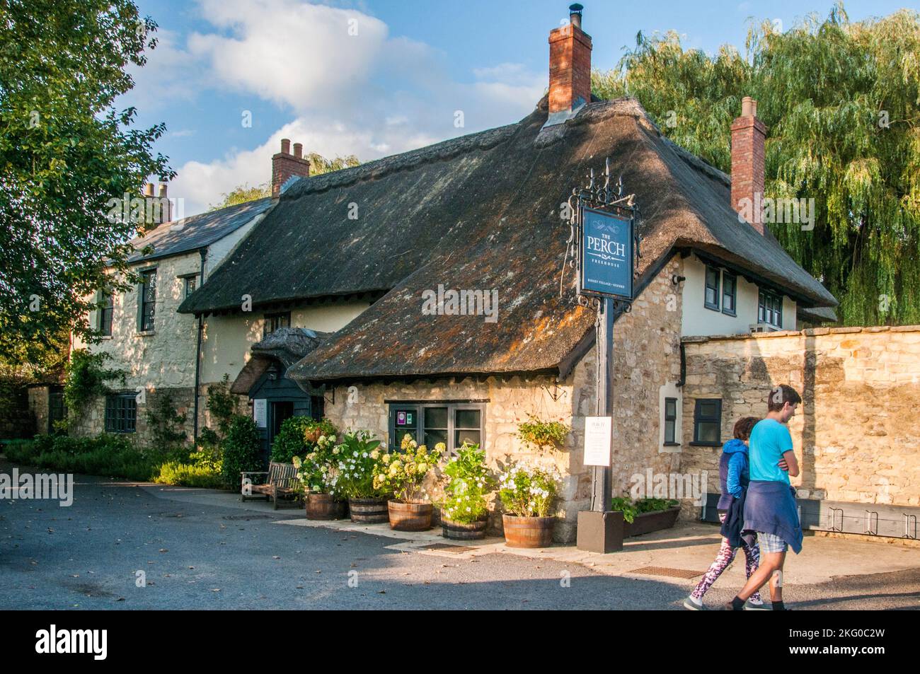 Il pub Perch sul Thames Path, Oxford, Inghilterra Foto Stock