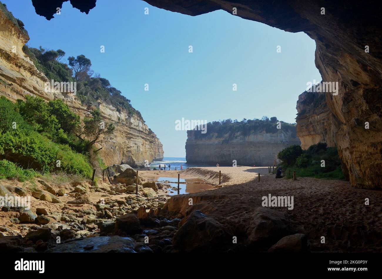 Varie foto scattate a Lock Ard Gorge a Port Campbell sulla Great Ocean Road Victoria, Australia Foto Stock