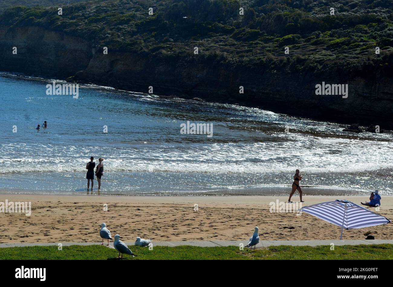 Varie foto scattate a Lock Ard Gorge a Port Campbell sulla Great Ocean Road Victoria, Australia Foto Stock