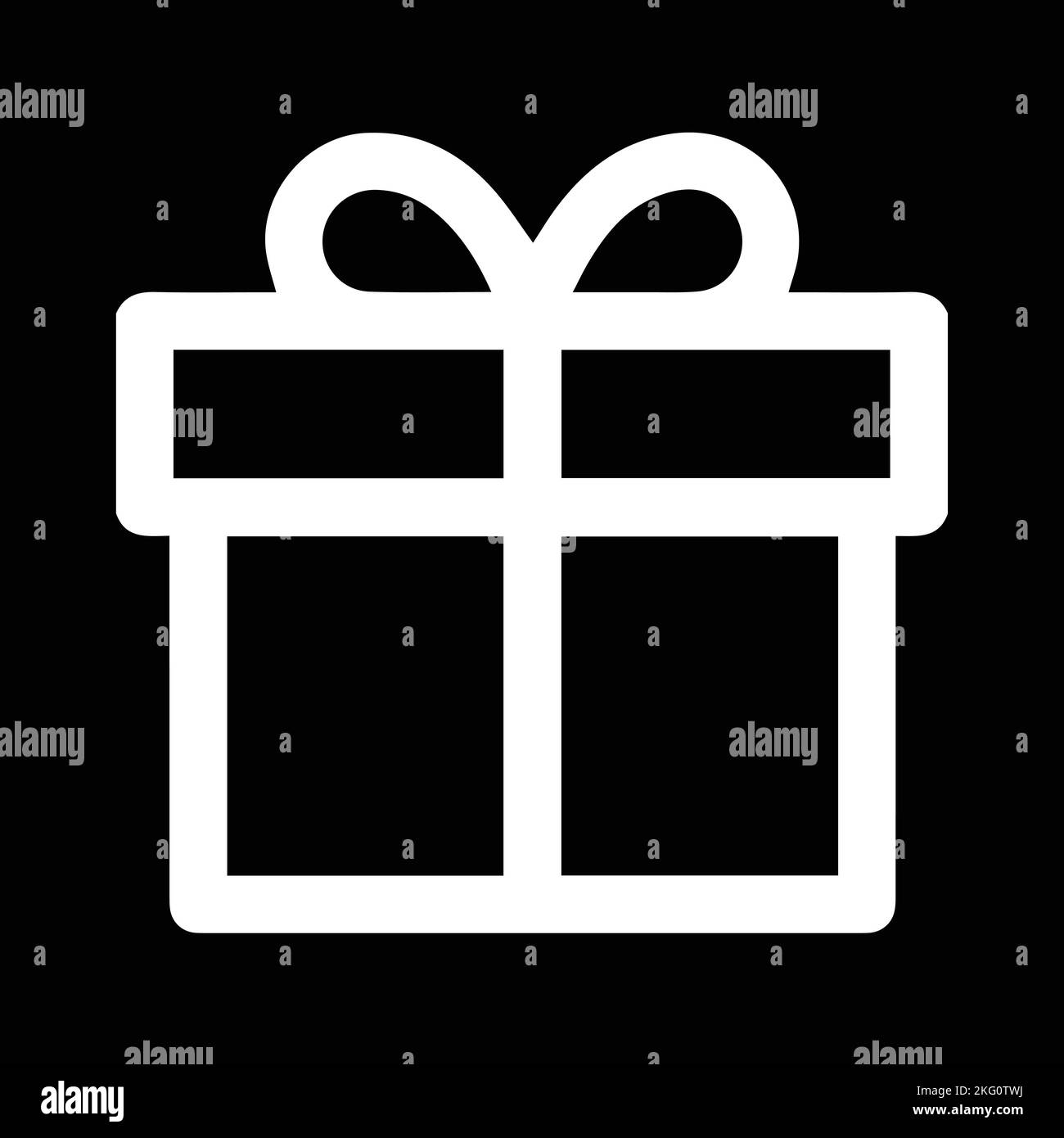 Modello icona casella regalo colore nero modificabile. Simbolo icona scatola regalo immagine vettoriale piatta per disegno grafico e web. Illustrazione Vettoriale