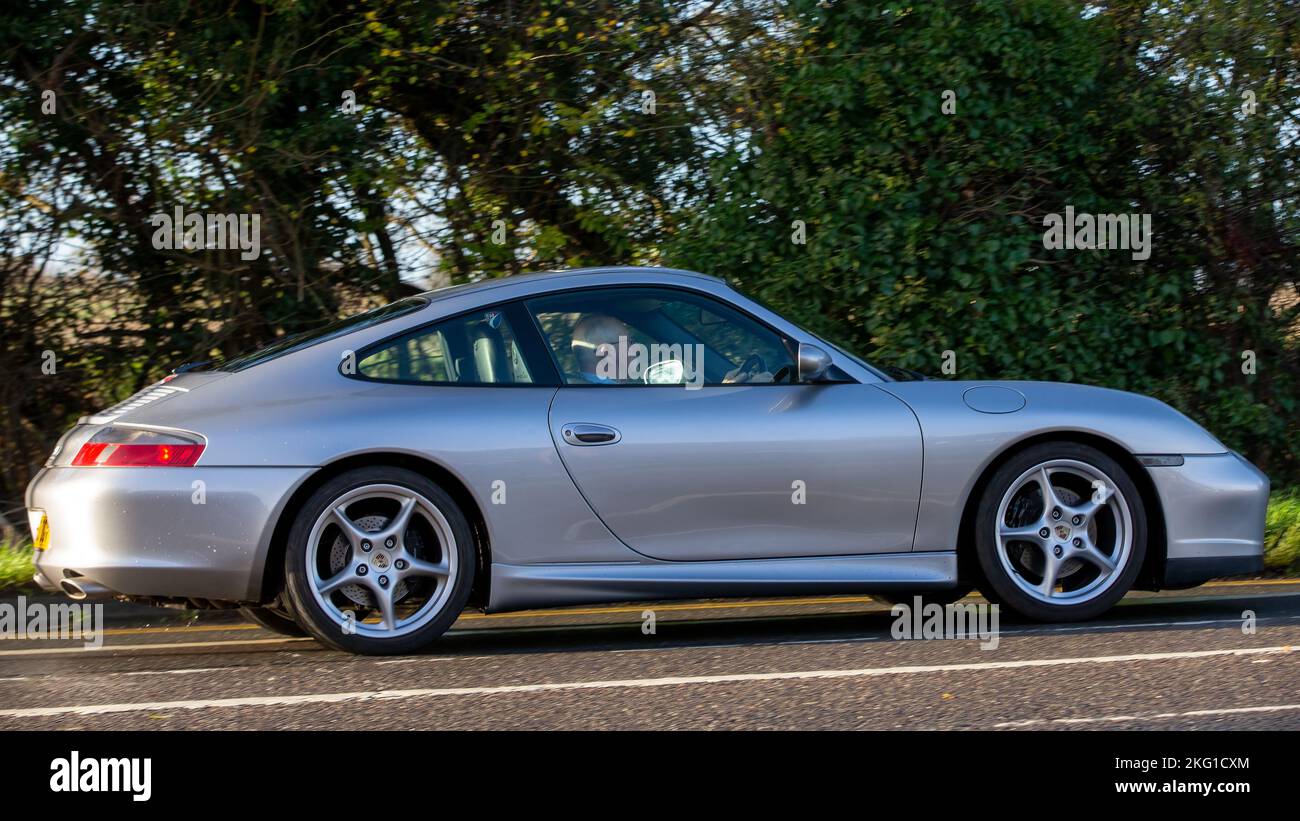 2003 argento 3600 cc Porsche 911 Foto Stock