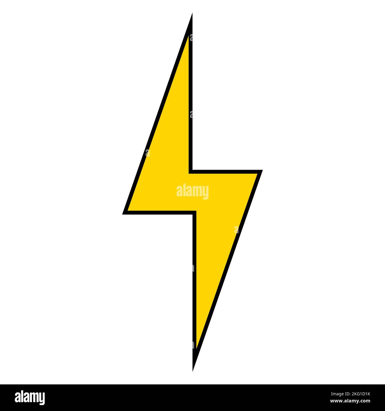 Segnale di alta tensione fulmini, pericolo di scossa elettrica potenza Illustrazione Vettoriale
