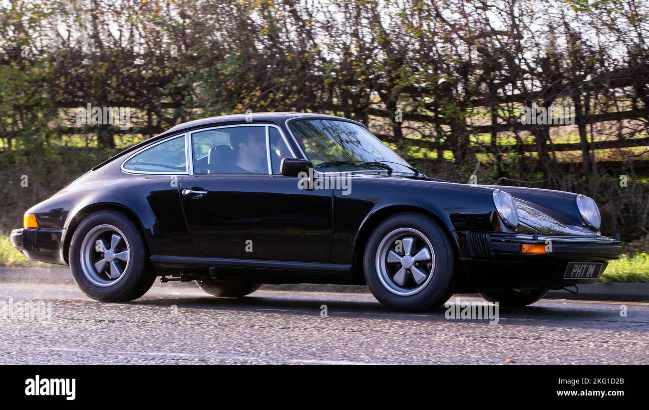 1976 Porsche 911 auto classica nera Foto Stock