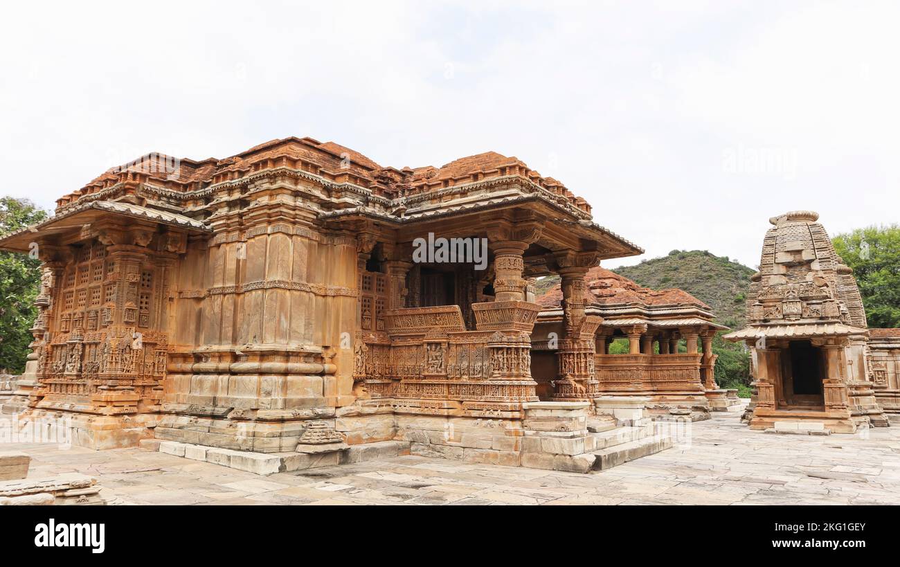 Ammira il tempio di SAS Bahu o Sahastra Bahu, Nagda, Rajasthan, India. Foto Stock