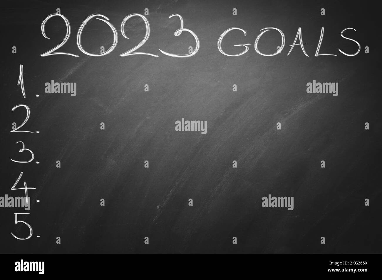 2023 gol sulla lavagna nera. Lavagna. Foto Stock
