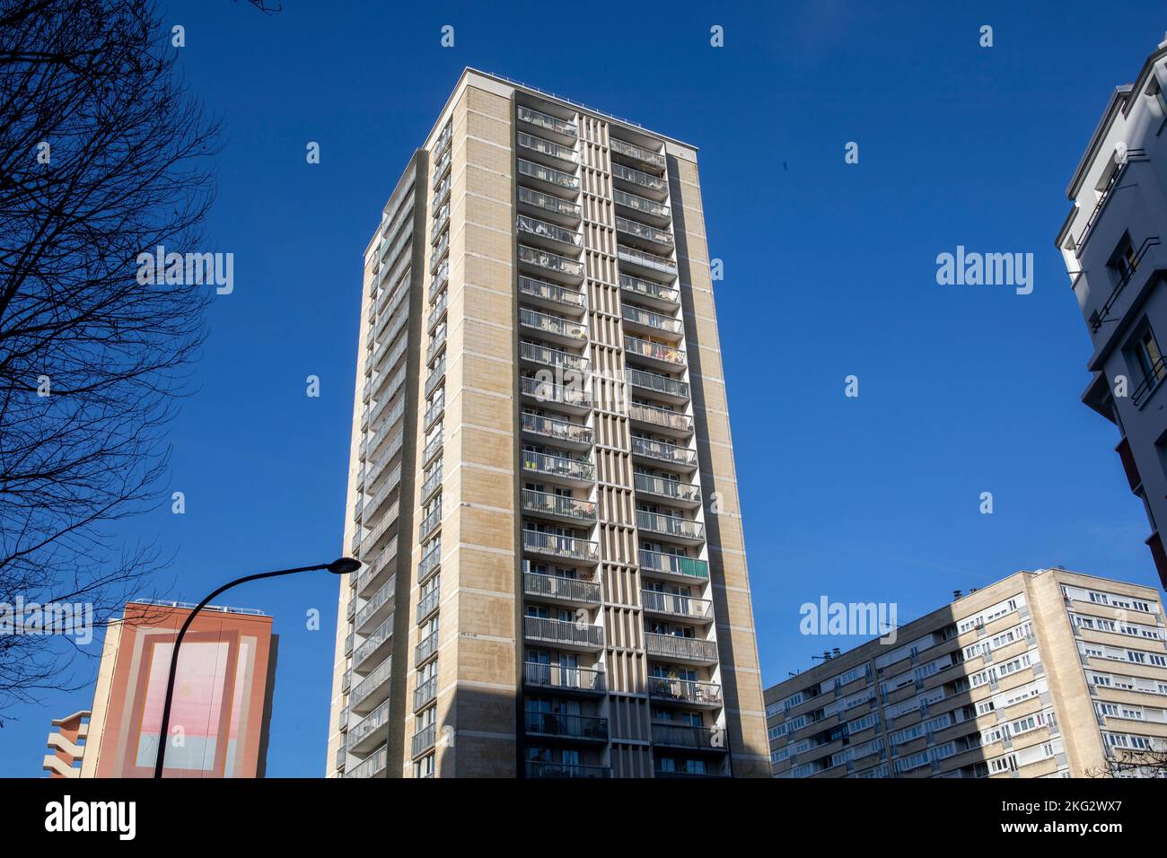 Edifici a Parigi 13, Francia Foto Stock