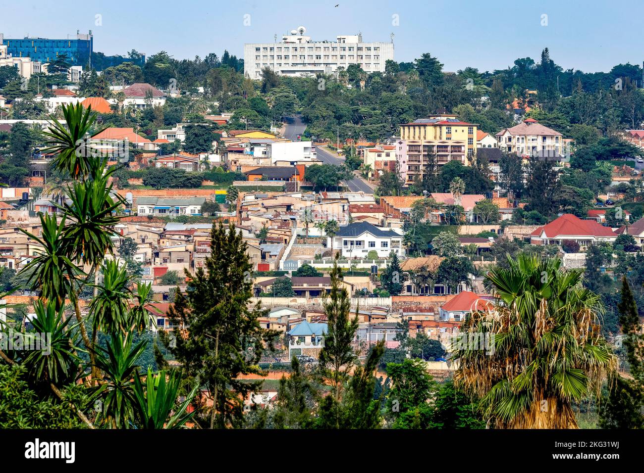 Edifici a Kigali, Rwanda Foto Stock
