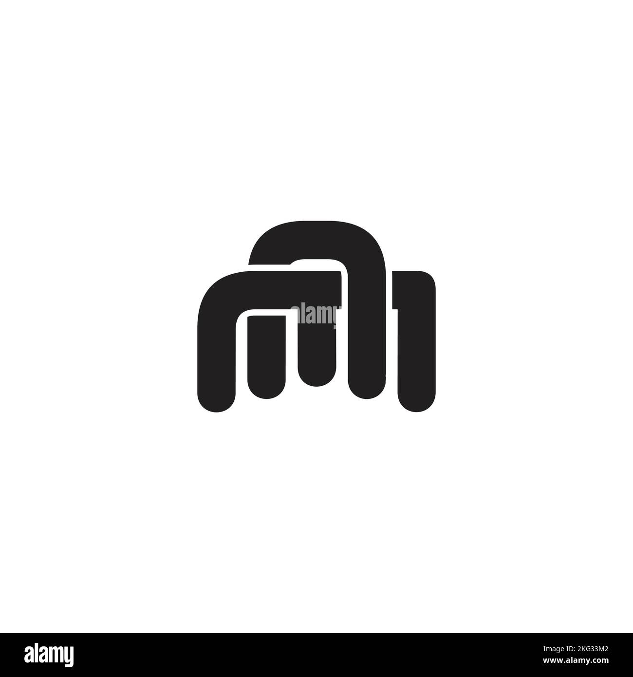 lettera mn legata monogramma logo vettore Illustrazione Vettoriale