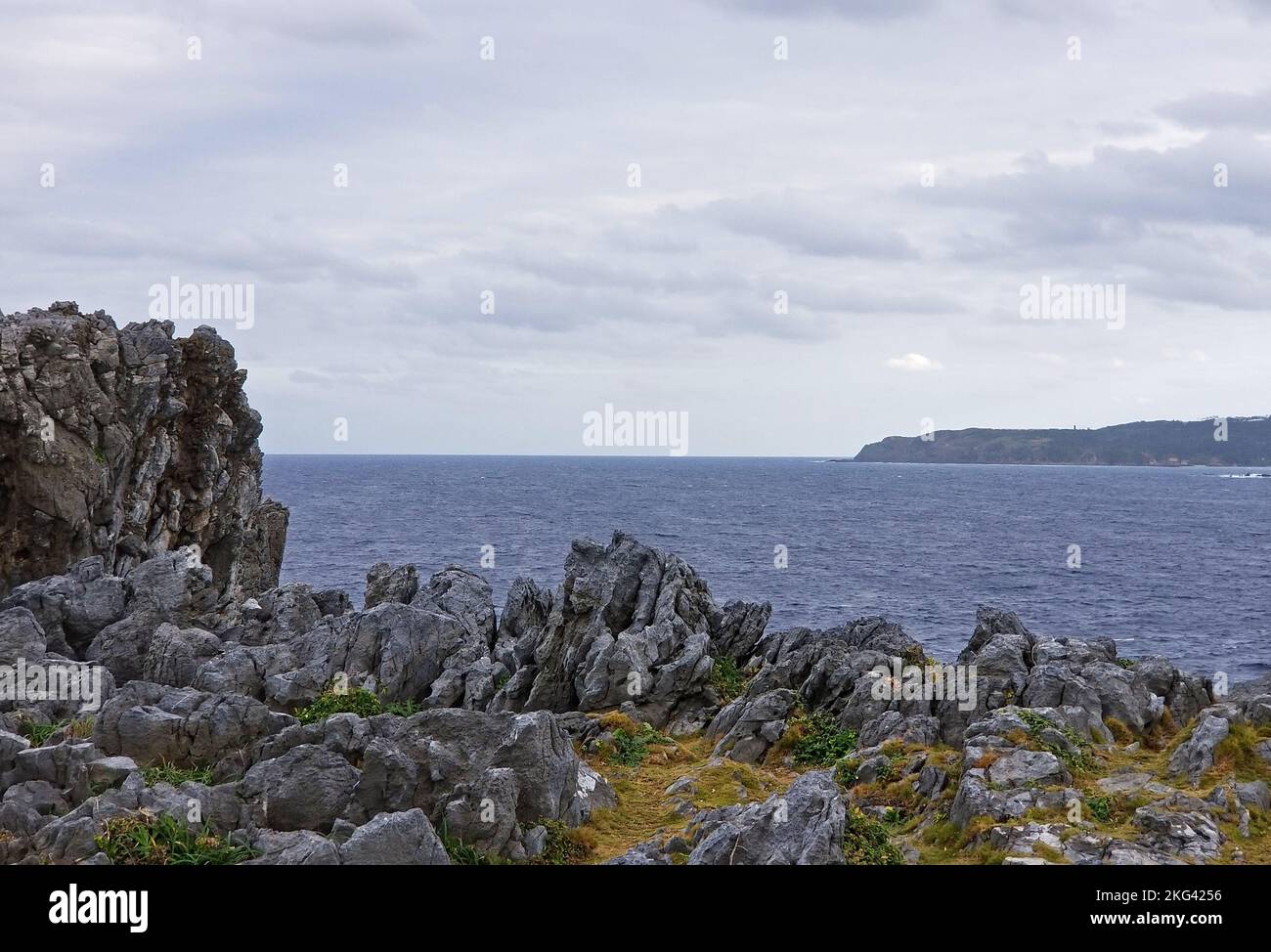 Viste panoramiche della terra e del mare a Cape Hedo all'estremità nord di Okinawa, Giappone -14 Foto Stock