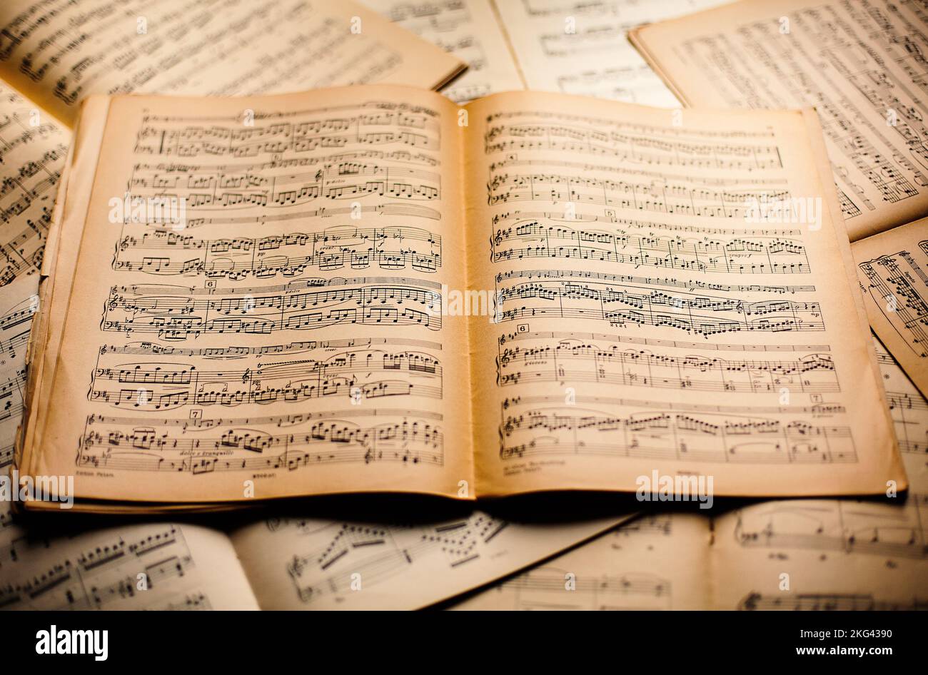 Note di musica Foto Stock