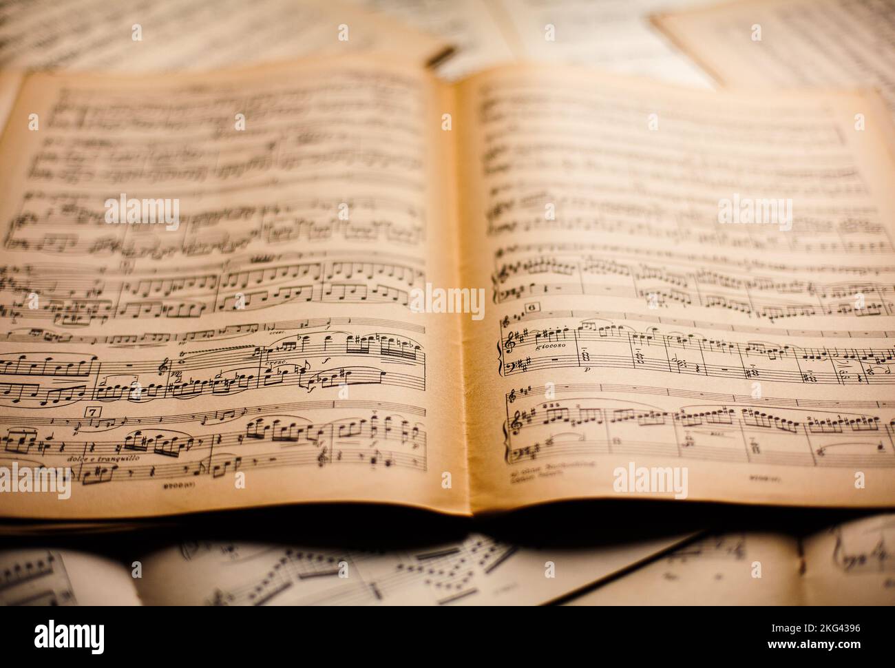 Note di musica Foto Stock