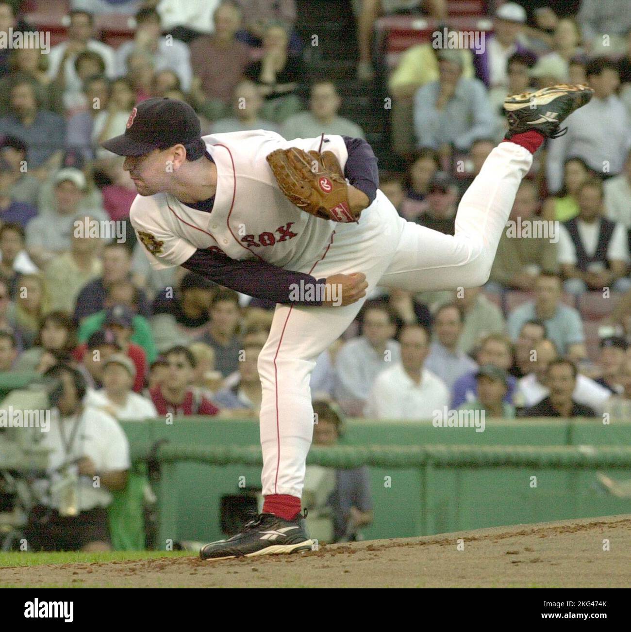 (06-05-2001-Boston,ma) Frank Castillo pitching contro le tigri .(060501sox02-staff Photo Bill belknap Foto Stock