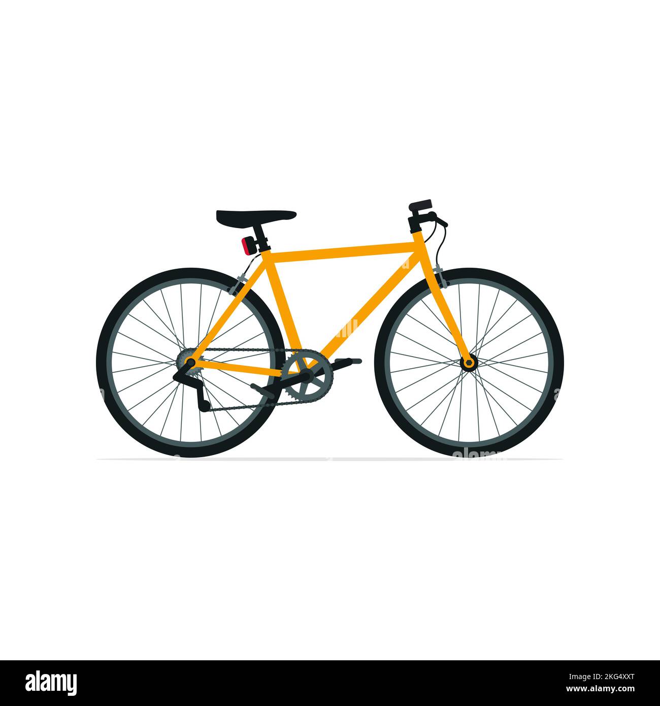 Bicicletta isolata su sfondo bianco, sport e concetto di trasporto Illustrazione Vettoriale
