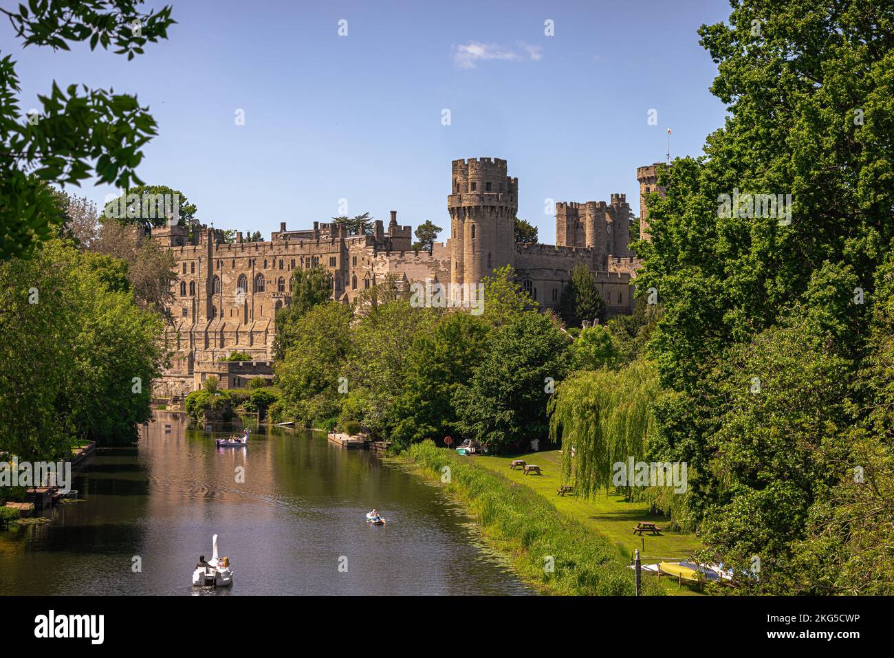 Warwick - Maggio 27 2022: Epico Castello di Warwick, Inghilterra. Foto Stock