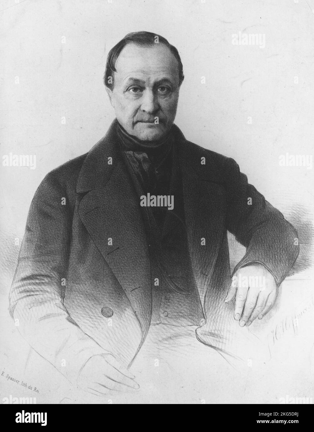 Auguste Comte, Isidore Marie Auguste Francesco Xavier Comte (1798 – 1857) filosofo e scrittore francese Foto Stock