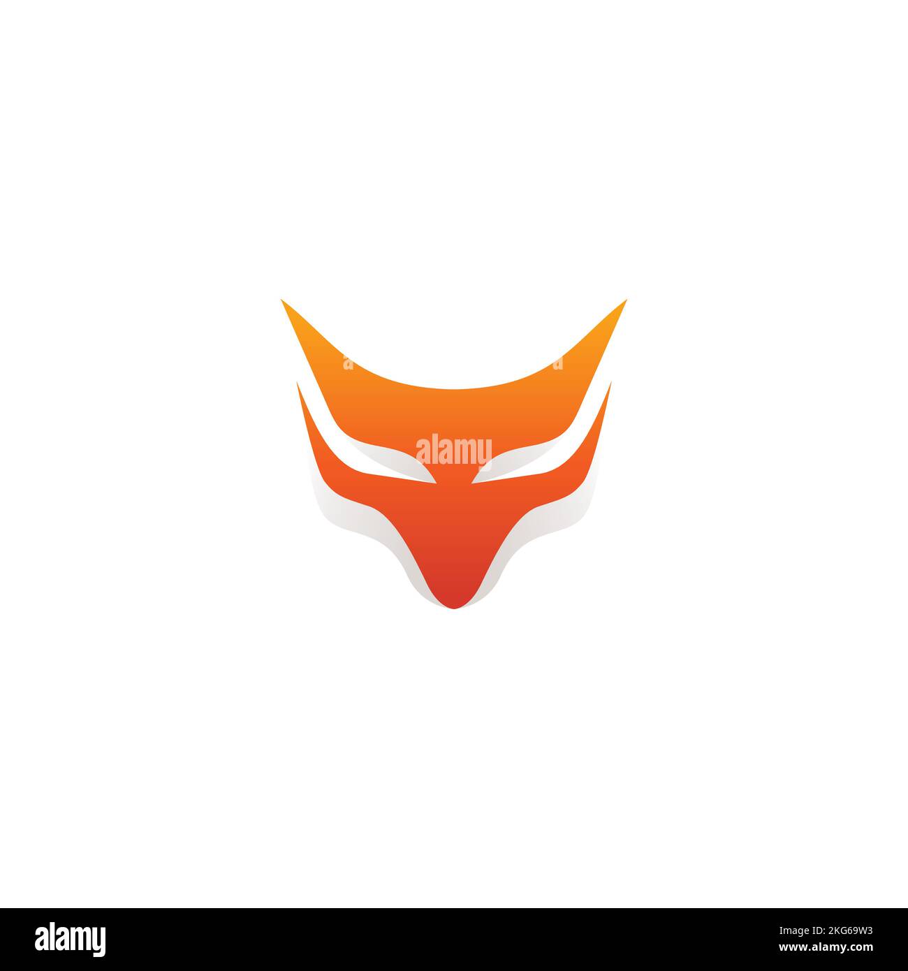 Illustrazione vettoriale del logo della testa della volpe. Icona Fox Illustrazione Vettoriale