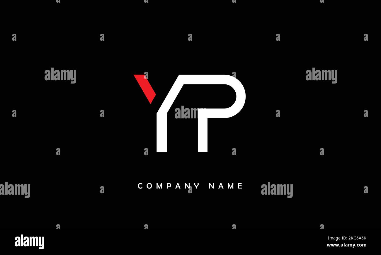 YP, PY - Monogramma del logo delle lettere astratta Illustrazione Vettoriale