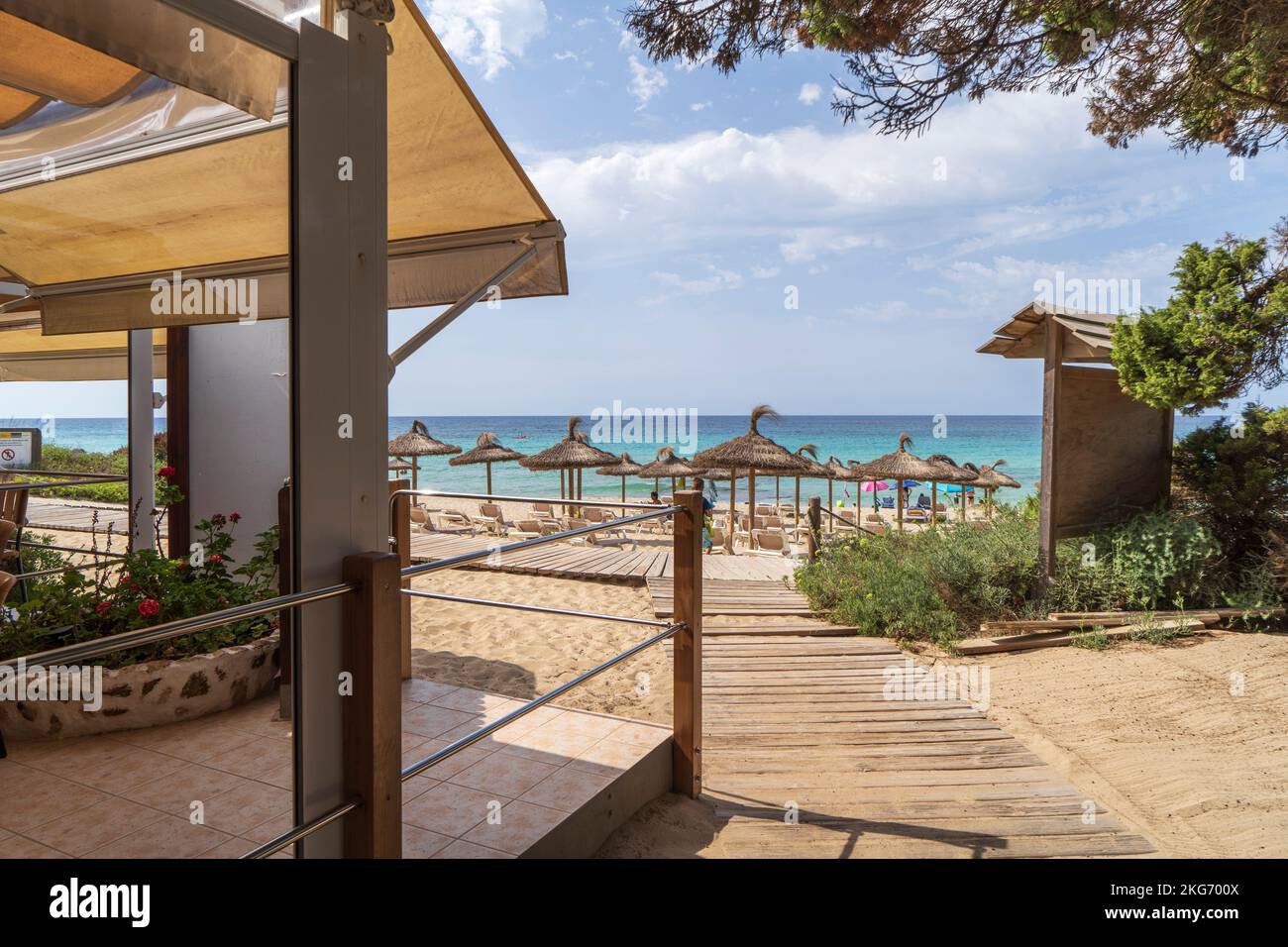 Spiaggia di Migjorn, Formentera, Isole Baleari, Spagna Foto Stock