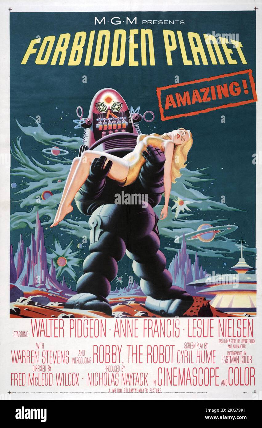 Proibented Planet anno : 1956 USA regista : Fred M. Wilcox poster americano Foto Stock