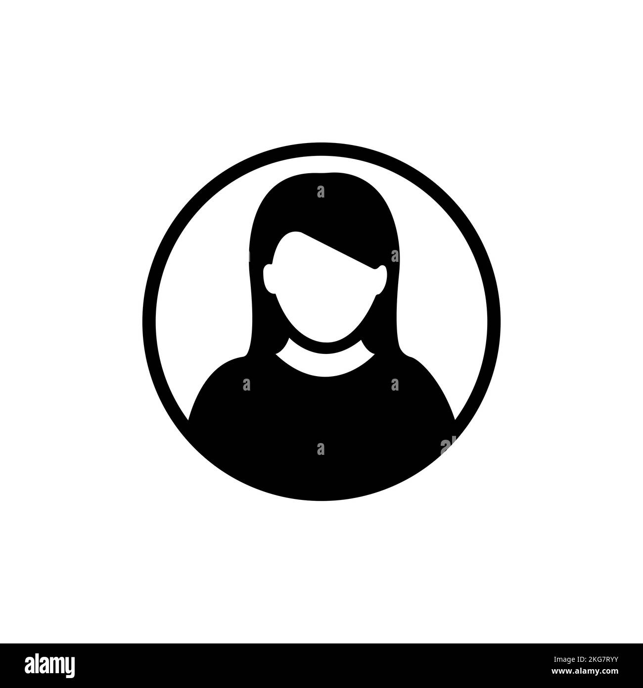 Flat vettore icona profilo faccia, utente, avatar . Illustrazione Vettoriale