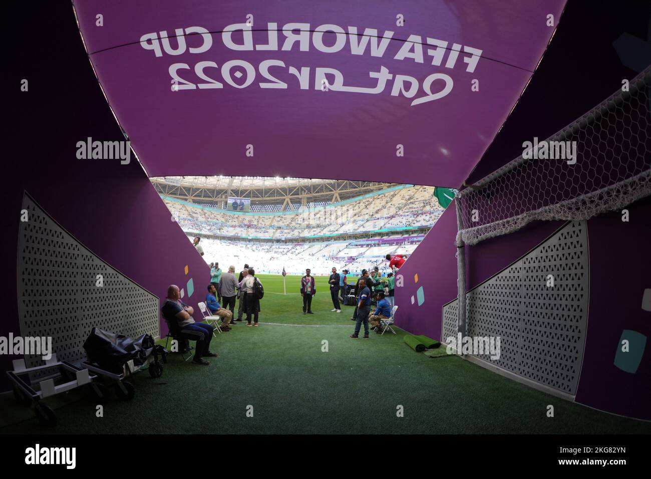 Lusail, Qatar. 22 Novembre 2022. Stadio di Lusail durante la partita di Coppa del mondo del Qatar 2022, gruppo C, data 1, tra Argentina e Arabia Saudita ha giocato al Lusail Stadium il 22 novembre 2022 a Lusail, Qatar. (Foto di Bagu Blanco / PRESSINPHOTO) Credit: PRESSINPHOTO SPORTS AGENCY/Alamy Live News Foto Stock