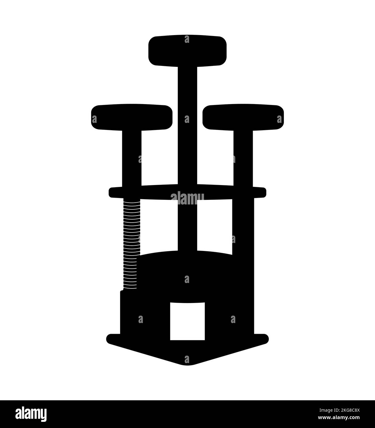 Una semplice illustrazione vettoriale della silhouette della casa del gatto Illustrazione Vettoriale