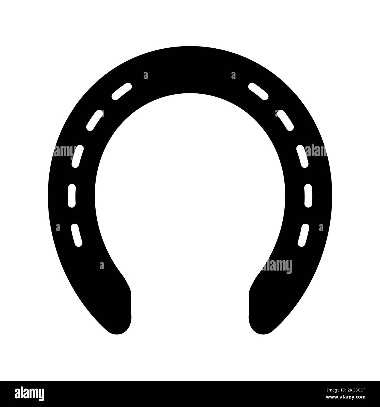 Una semplice illustrazione vettoriale di silhouette a ferro di cavallo Illustrazione Vettoriale