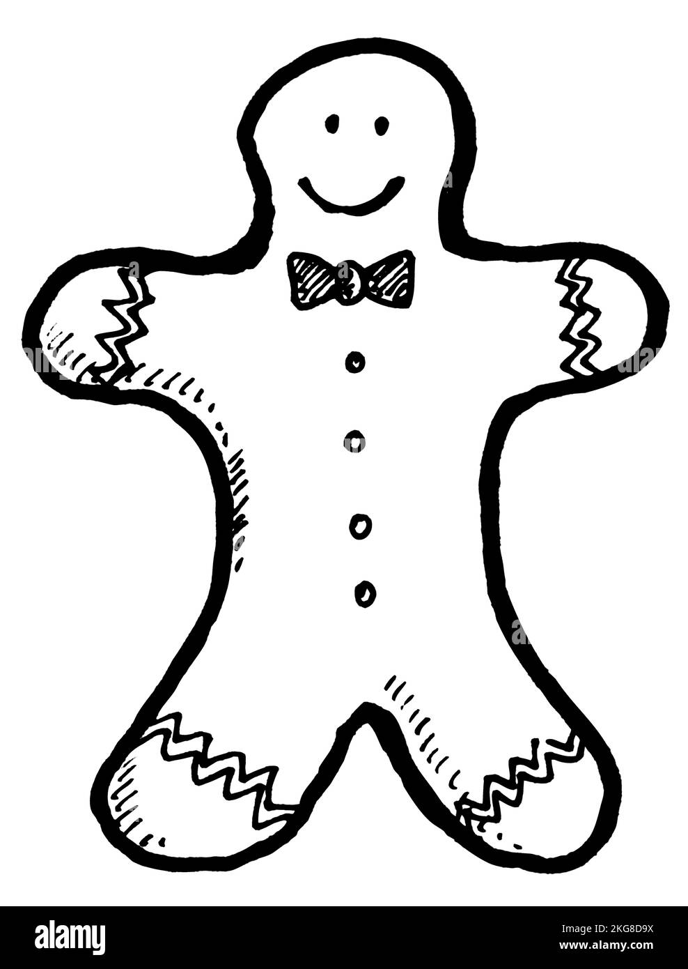 Natale icona decorazione disegnata a mano libera Illustrazione Vettoriale