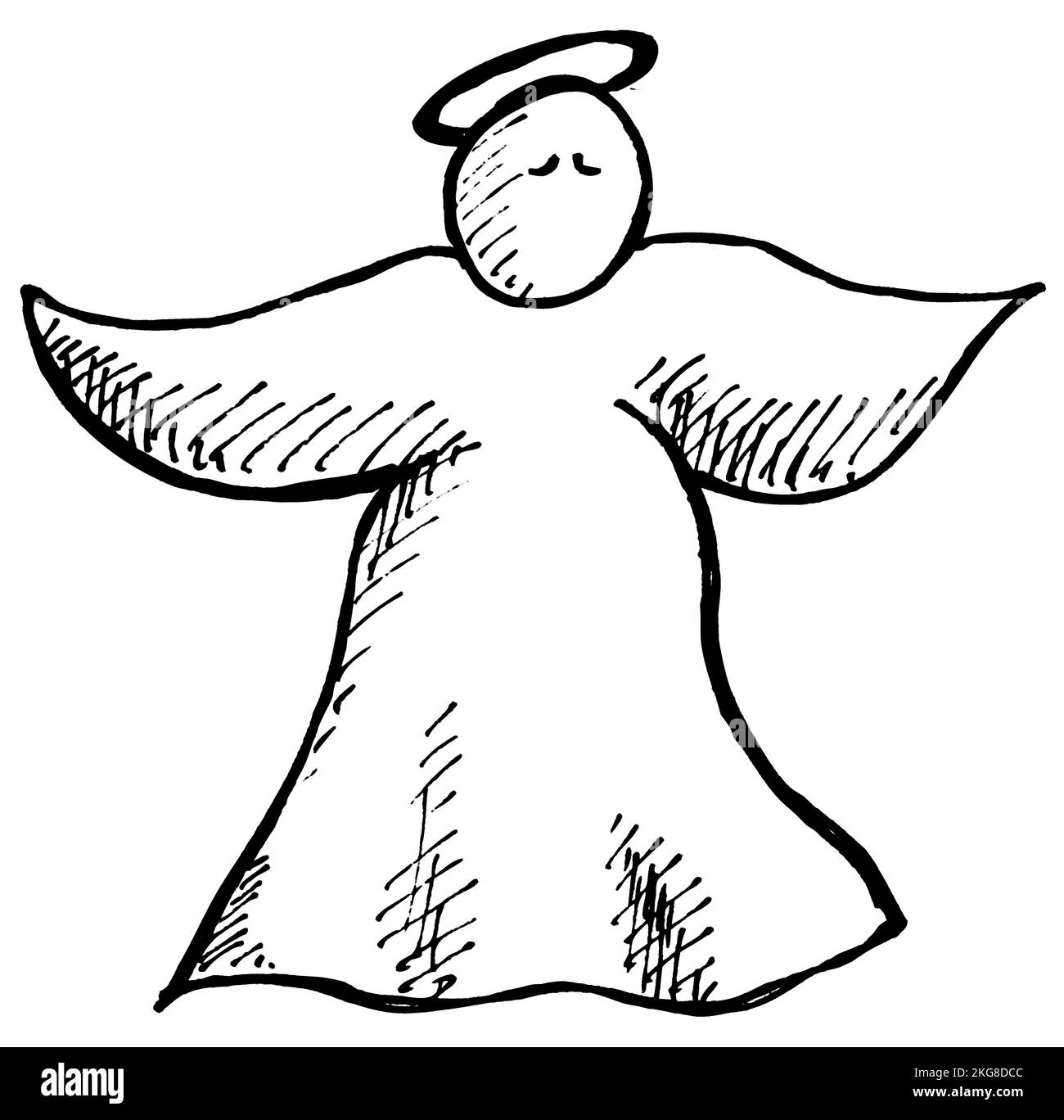 Natale icona decorazione disegnata a mano libera Illustrazione Vettoriale