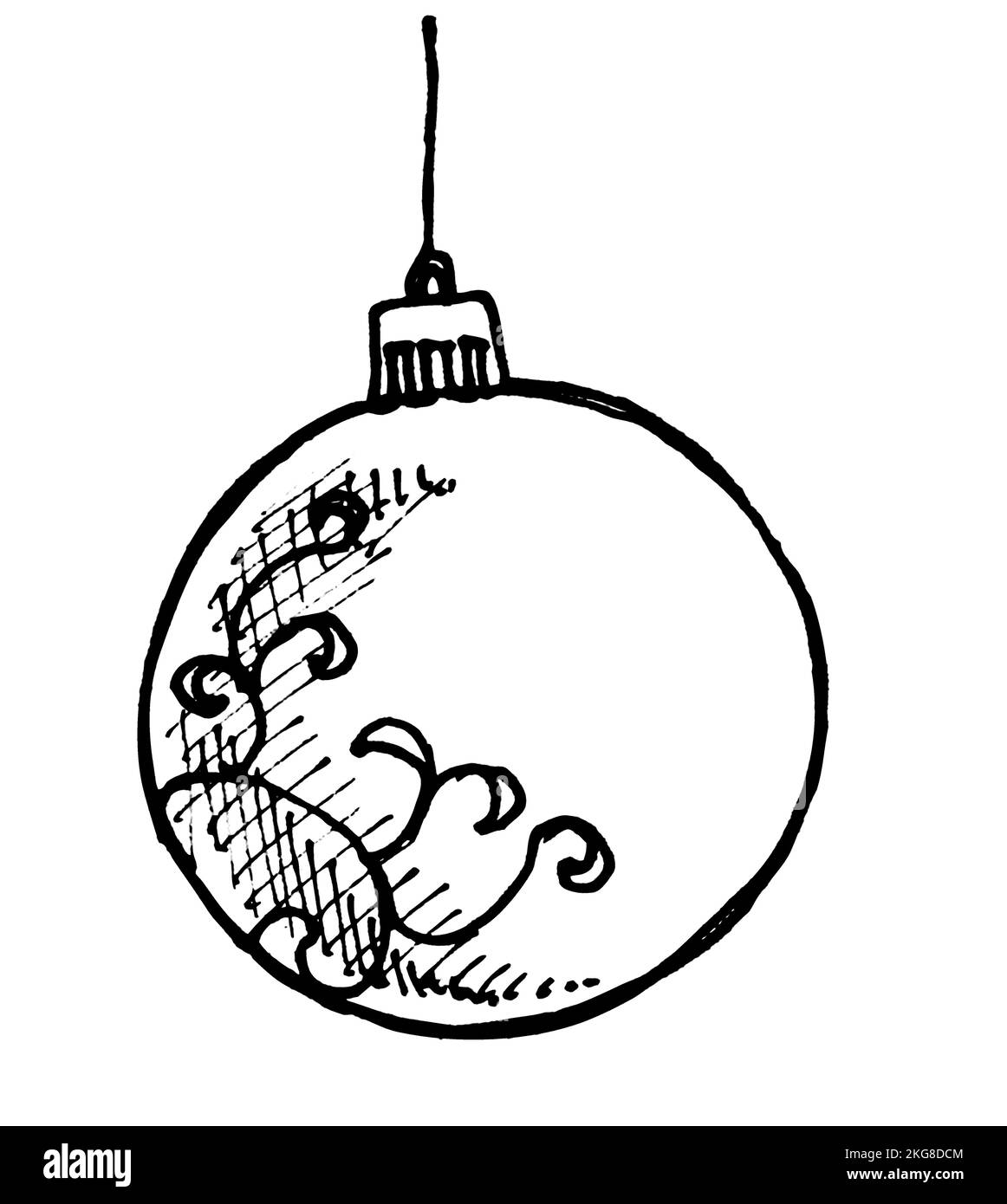 Cristalli di ghiaccio decorazione icona disegnata a mano libera Illustrazione Vettoriale