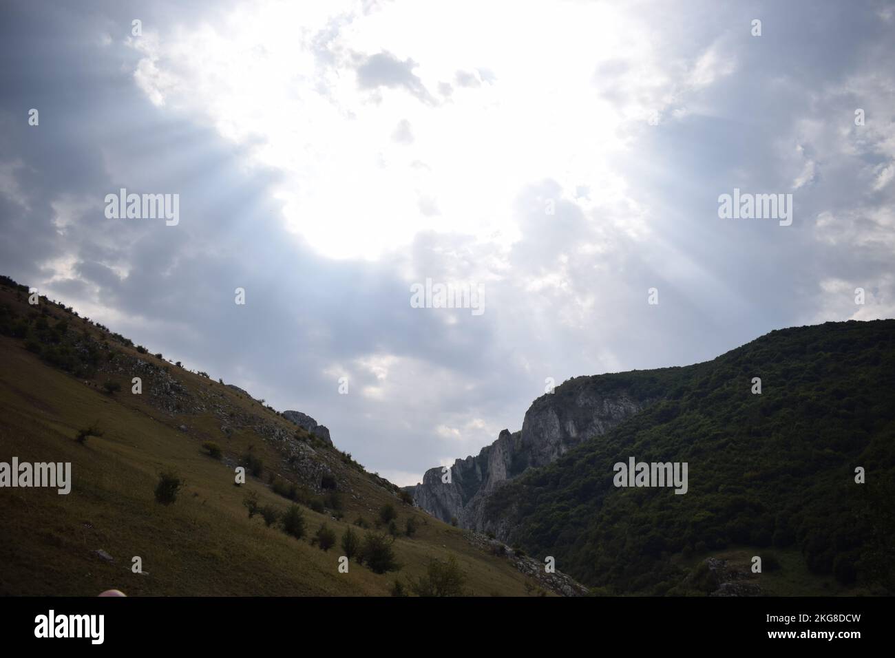 Paesaggio montano a Cheile Turzii, Cluj contea, Romania Foto Stock
