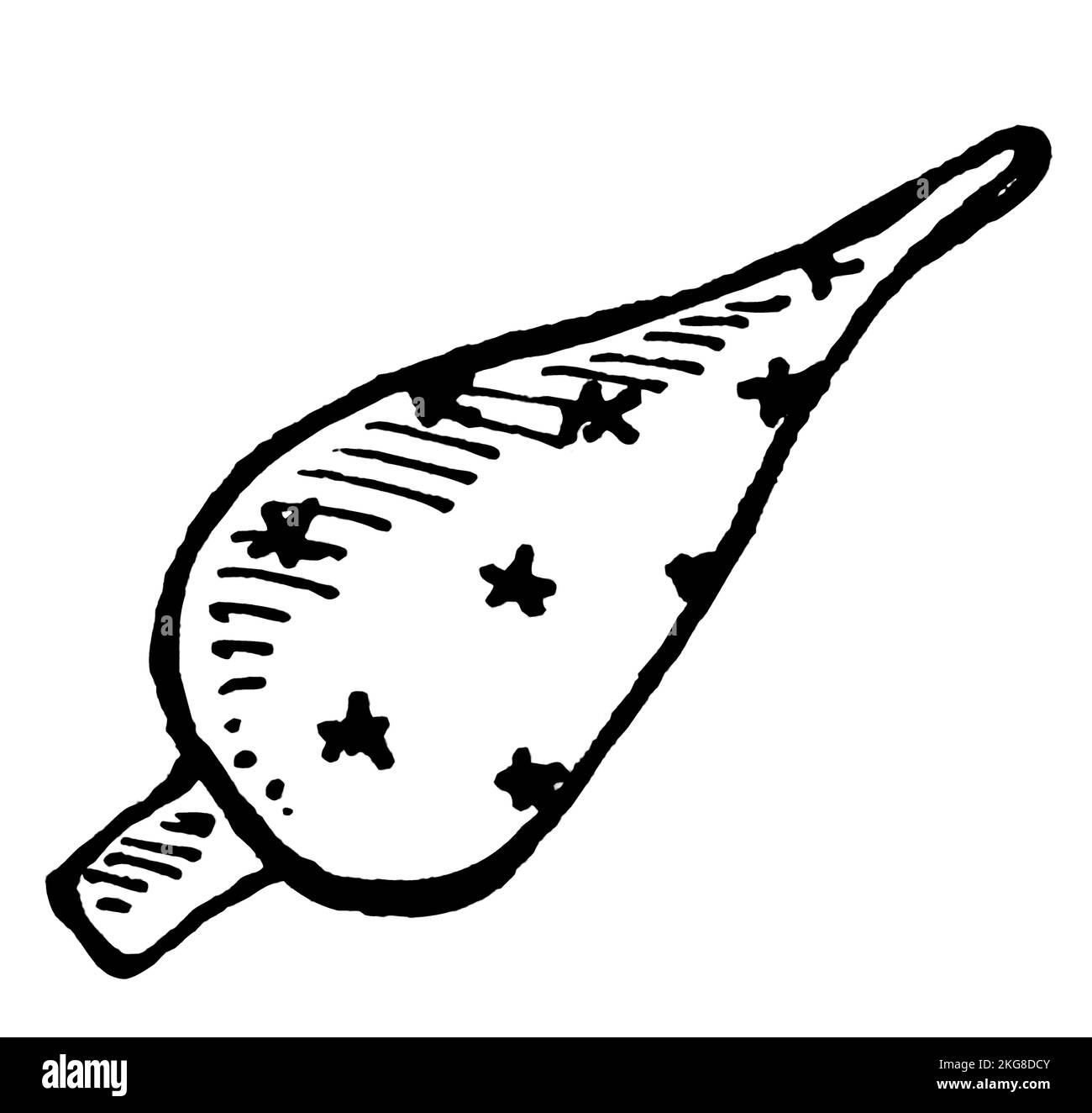 Cristalli di ghiaccio decorazione icona disegnata a mano libera Illustrazione Vettoriale