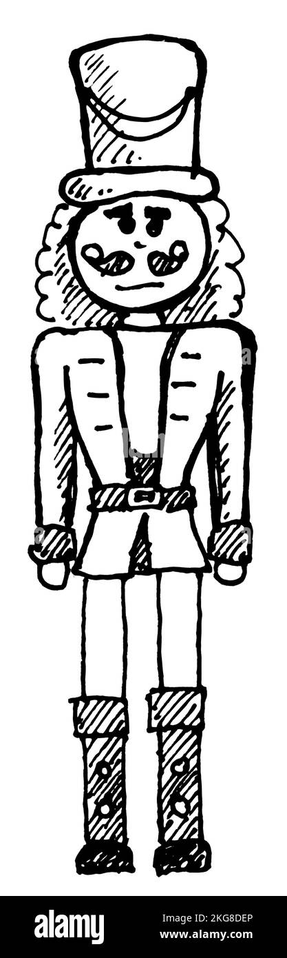 Natale icona decorazione disegnata a mano libera Illustrazione Vettoriale