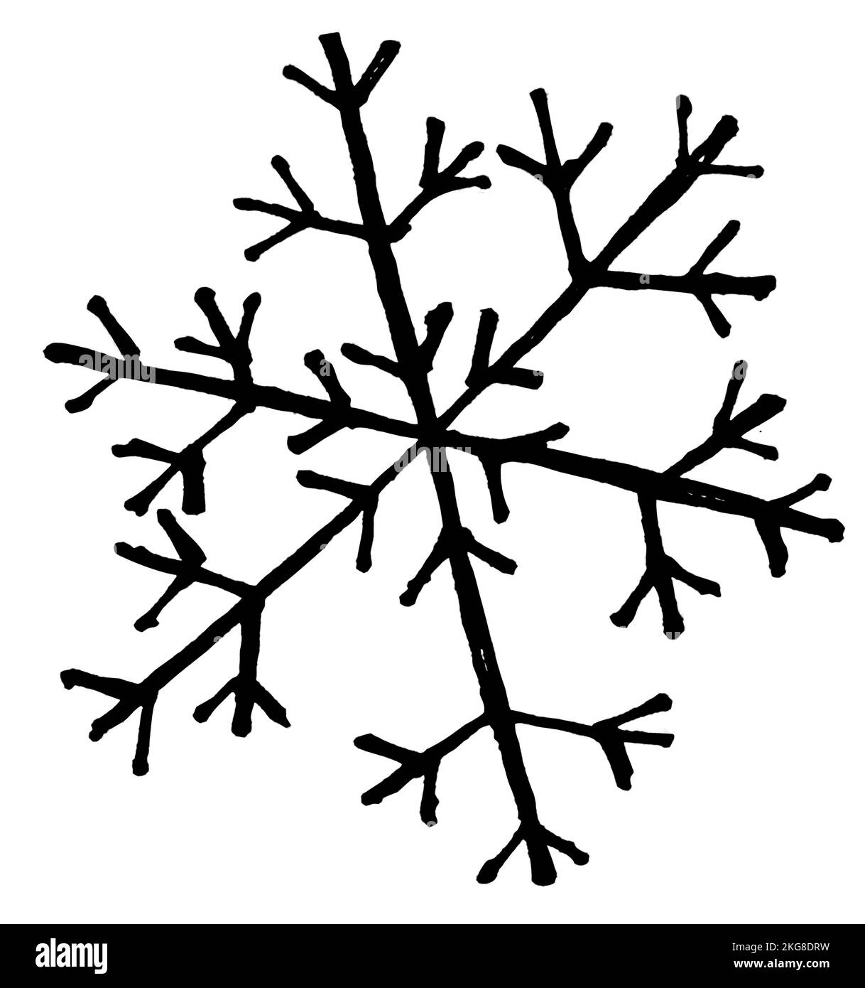 Cristalli di ghiaccio decorazione icona disegnata a mano libera Illustrazione Vettoriale